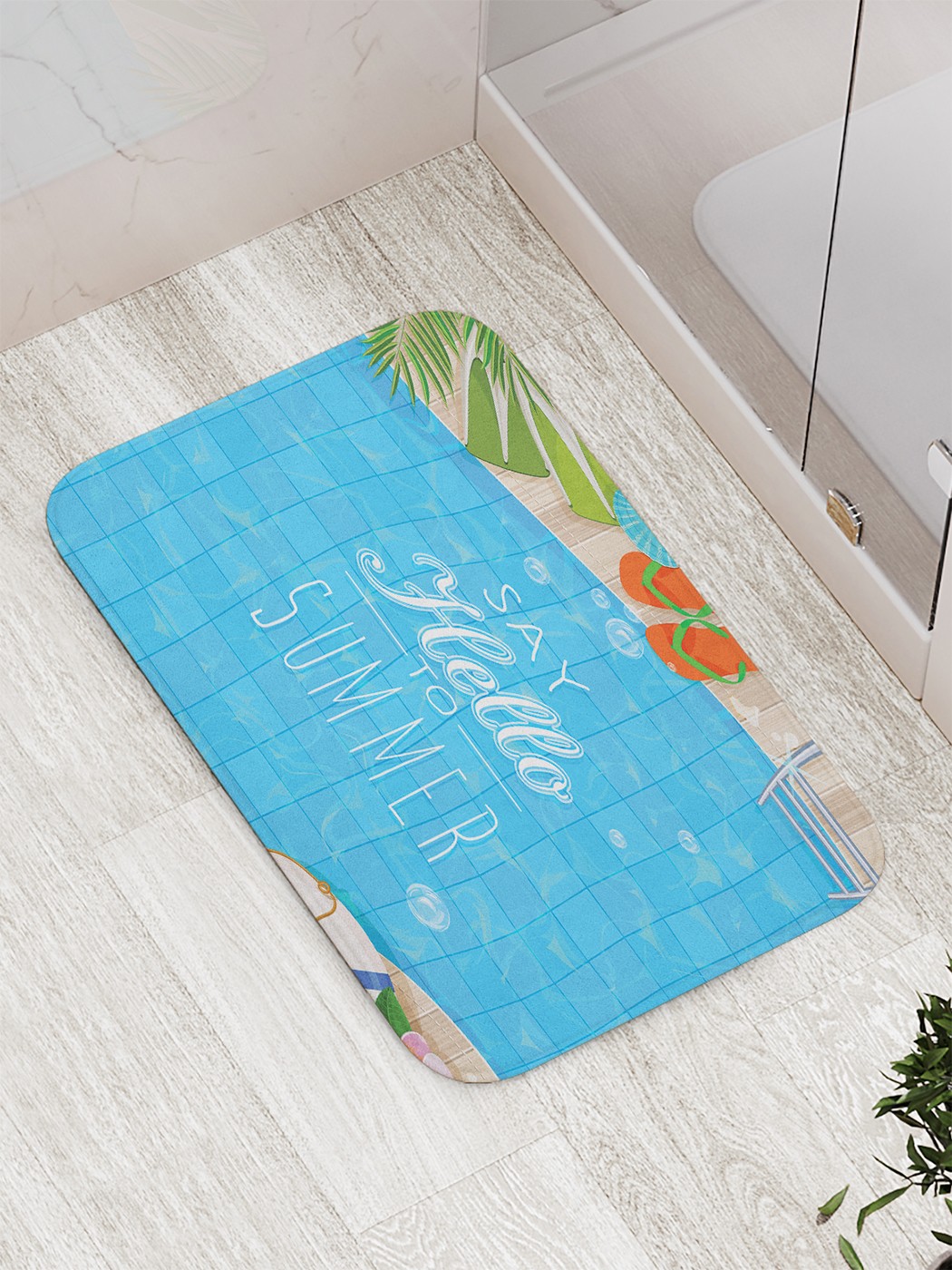 

bath_67620 Коврик противоскользящий для ванной, сауны, бассейна, 77х52 см