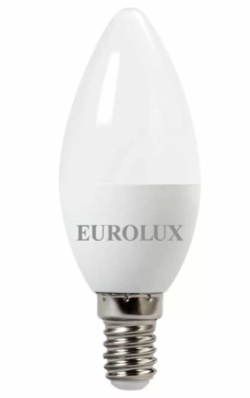 

Лампа Eurolux 76/2/2, LL-E-C37-6W-230-2,7K-E14