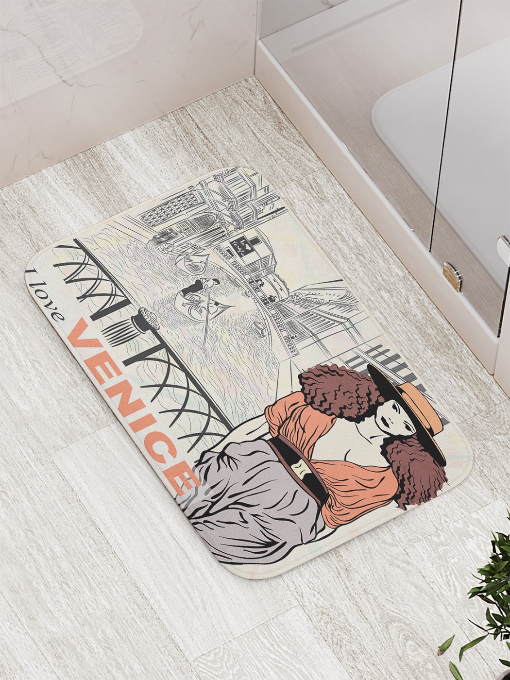 

bath_67590 Коврик противоскользящий для ванной, сауны, бассейна, 77х52 см