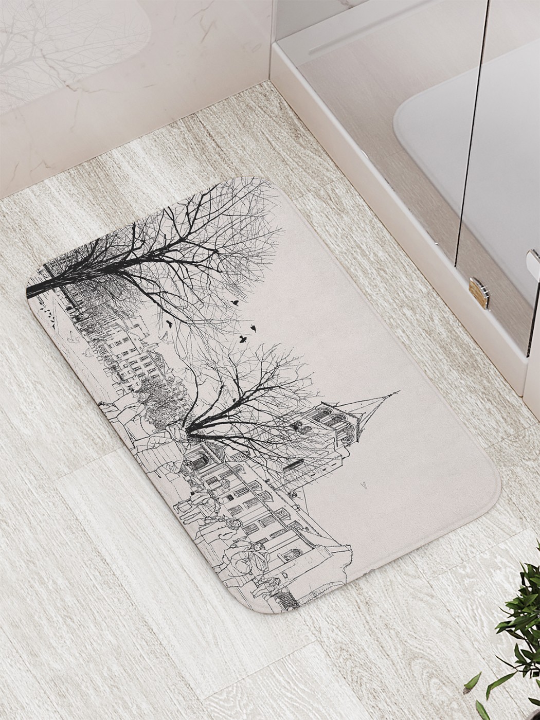 

bath_67582 Коврик противоскользящий для ванной, сауны, бассейна, 77х52 см