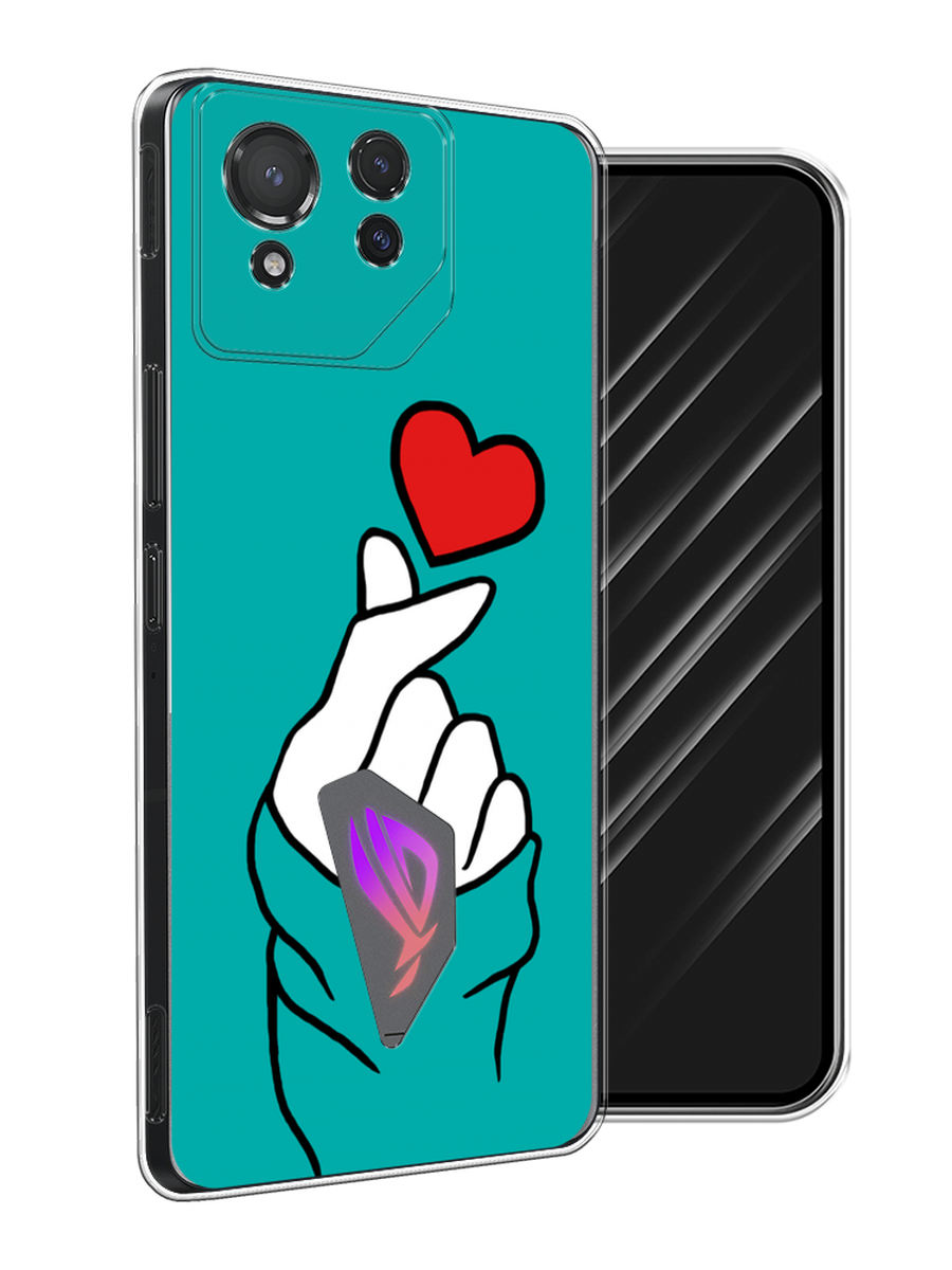 

Чехол Awog на Asus ROG Phone 8 "Маленькое сердечко", Голубой;белый;красный, 45150-1