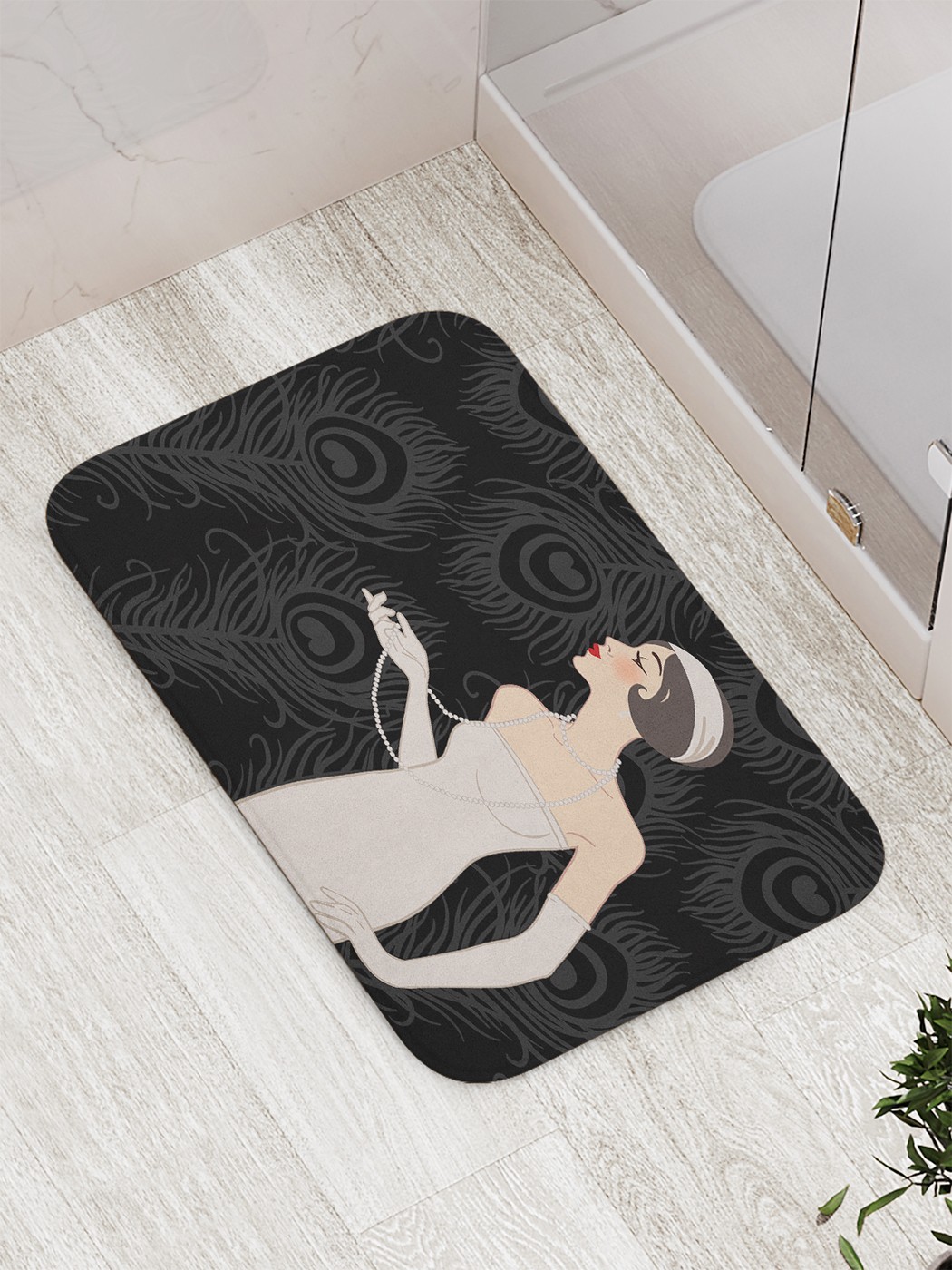 

bath_67542 Коврик противоскользящий для ванной, сауны, бассейна, 77х52 см