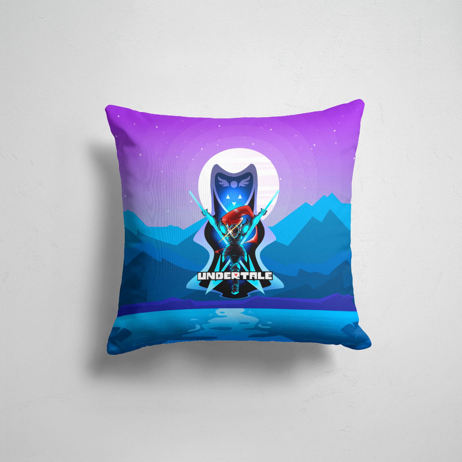 

Подушка декоративная 45х45см Геймерам Undertale Undertale, Разноцветный