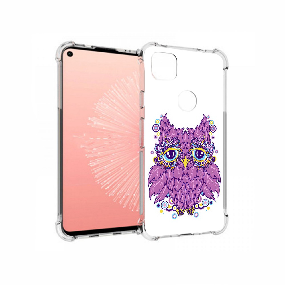 

Чехол MyPads Tocco для Google Pixel 4A Розовая сова, Прозрачный, Tocco