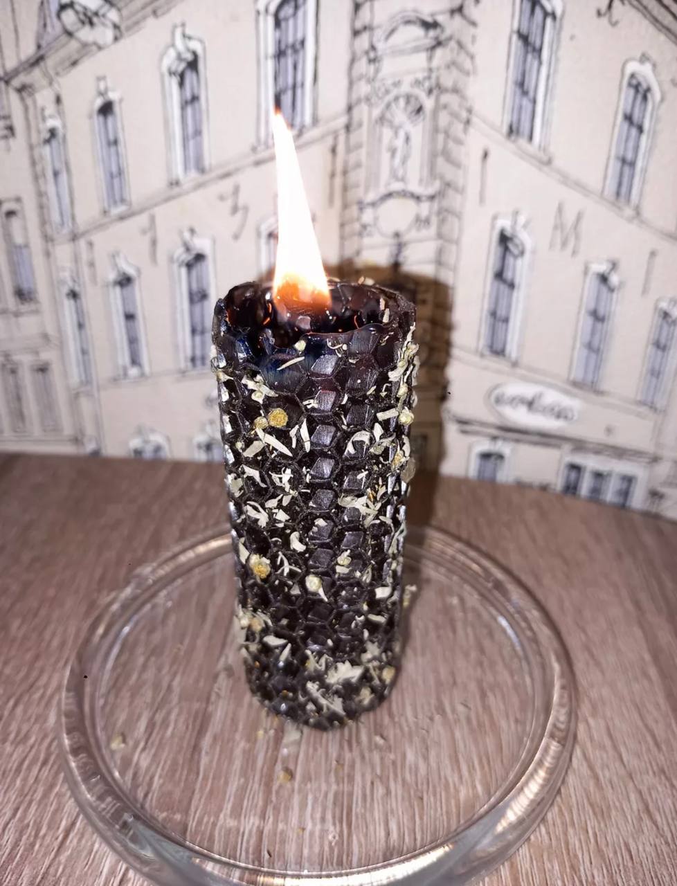 

Свечи 13x3 см для декорации, из вощины, черный, 13x3 см