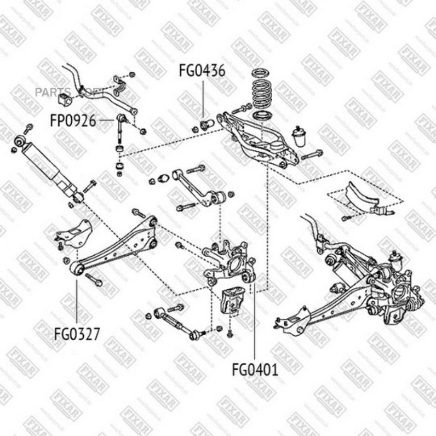 

Сайлентблок плавающий цапфы задней оси TOYOTA: RAV4 05-
