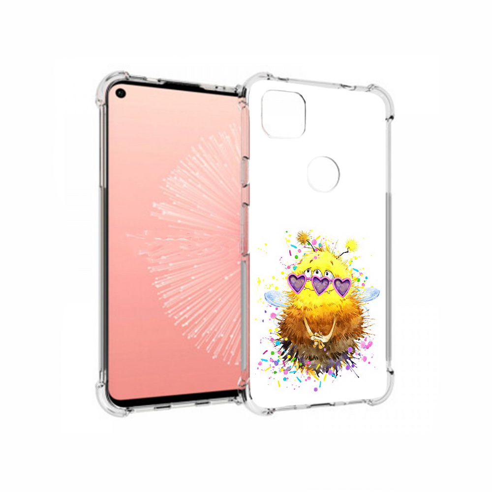 

Чехол MyPads Tocco для Google Pixel 4A Пушитый шмель, Прозрачный, Tocco