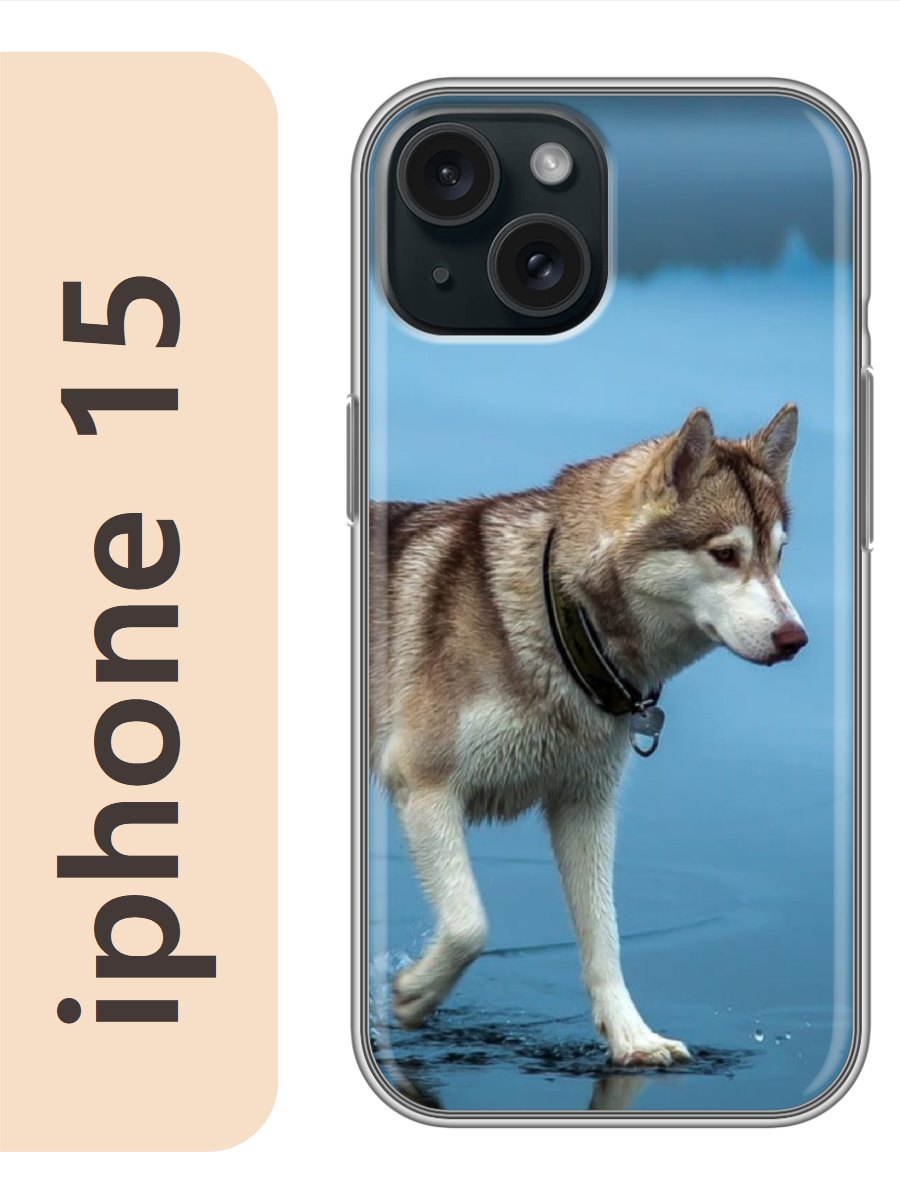 

Чехол на Apple Iphone 15 лайка на пляже 804, Прозрачный, Iph15dogs