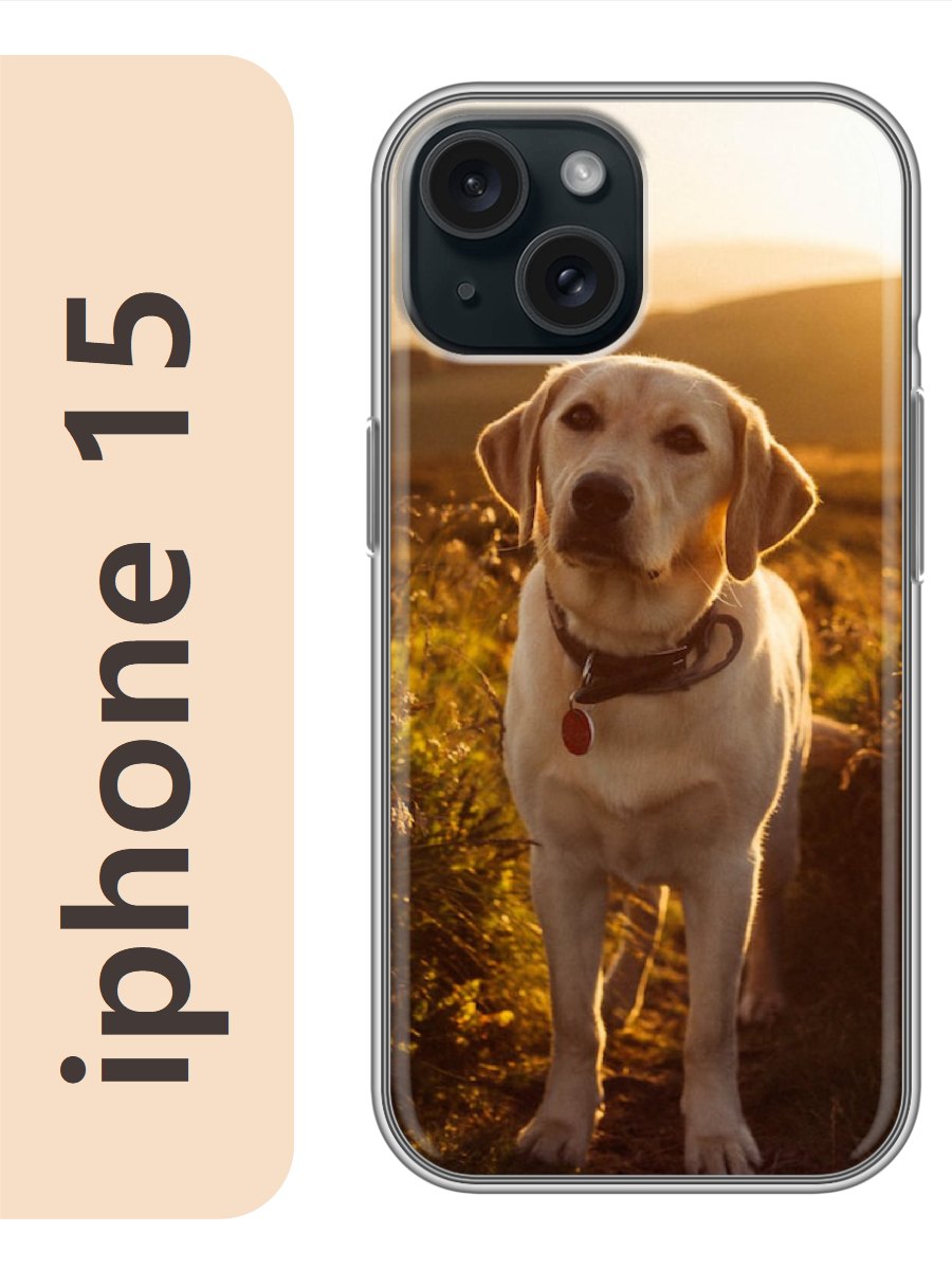 

Чехол на Apple Iphone 15 лабрадор в поле 802, Прозрачный, Iph15dogs