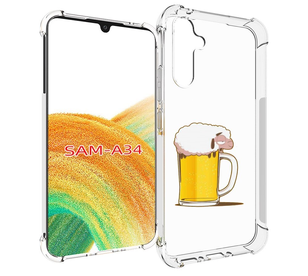 

Чехол MyPads кружка пива для Samsung Galaxy A34, Tocco