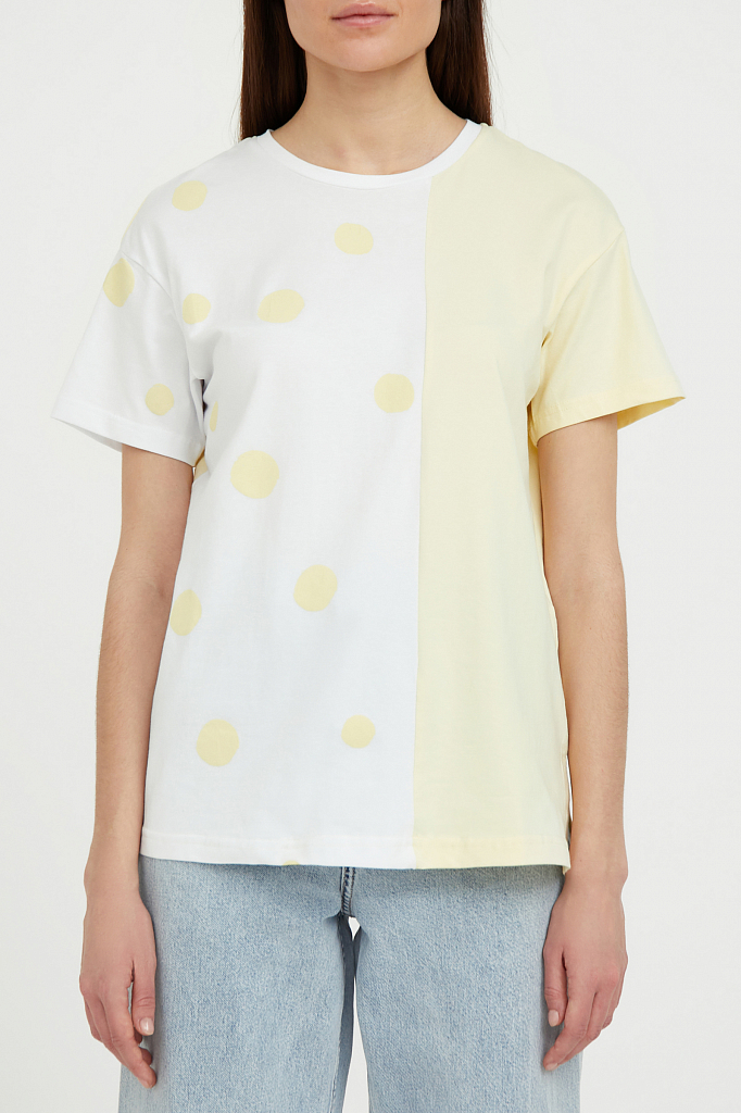 

Футболка женская Finn Flare S21-11060 желтая M, S21-11060