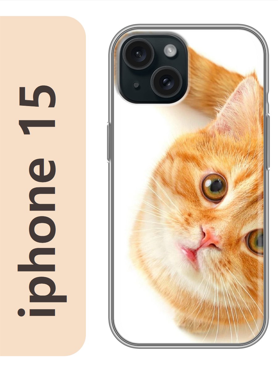 

Чехол на Apple Iphone 15 рыжий кот 781, Iph15cat2