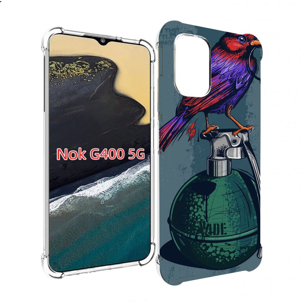 

Чехол MyPads птица с гранатой для Nokia G400 5G, Прозрачный, Tocco