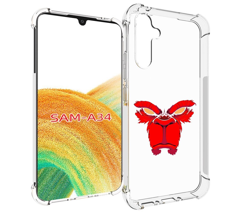 

Чехол MyPads красная обезьяна в темноте для Samsung Galaxy A34, Tocco