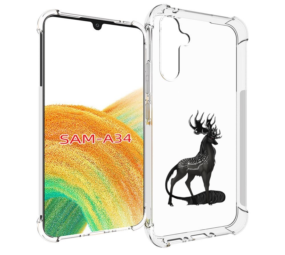 

Чехол MyPads красивый-черный-олень для Samsung Galaxy A34, Tocco