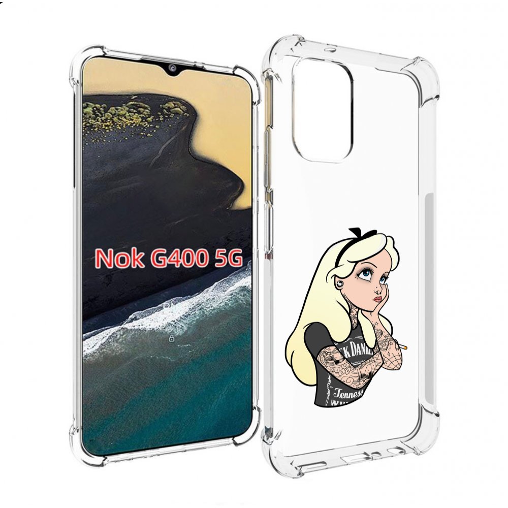 

Чехол MyPads принцесса-в-татуировках женский для Nokia G400 5G, Прозрачный, Tocco