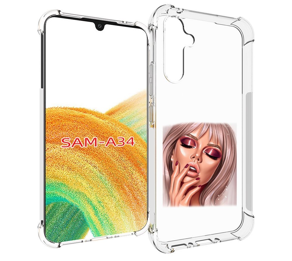 

Чехол MyPads красивый-портрет-девушки женский для Samsung Galaxy A34, Tocco