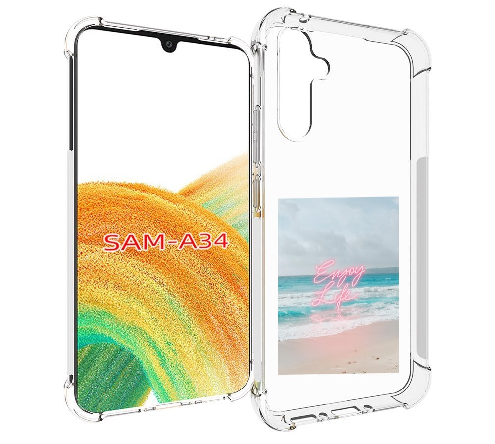 

Чехол MyPads красивый пляж для Samsung Galaxy A34, Tocco