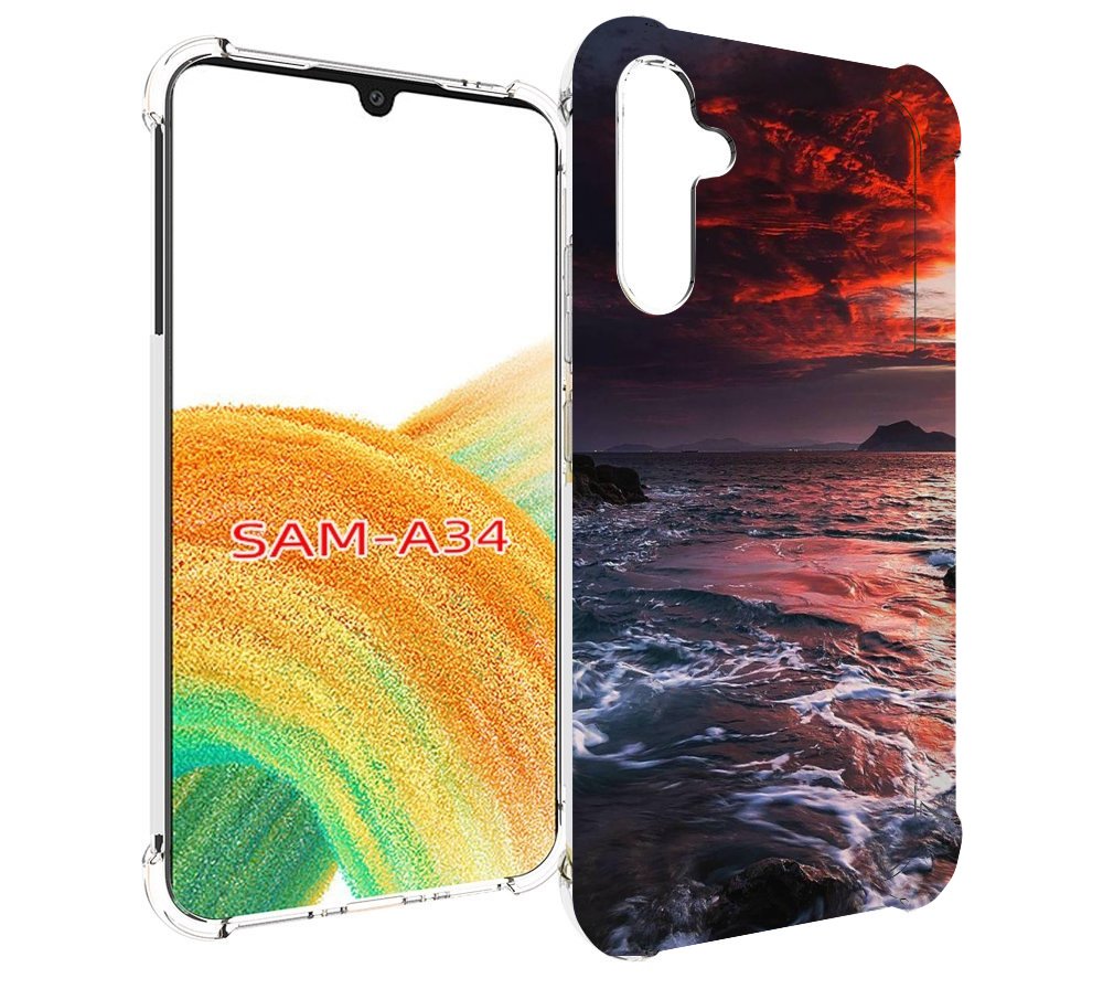 

Чехол MyPads красивый залив для Samsung Galaxy A34, Tocco