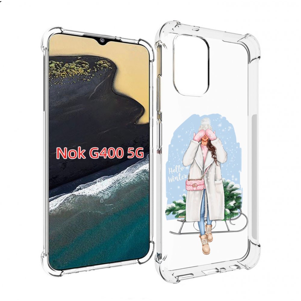 

Чехол MyPads привет-зима женский для Nokia G400 5G, Прозрачный, Tocco