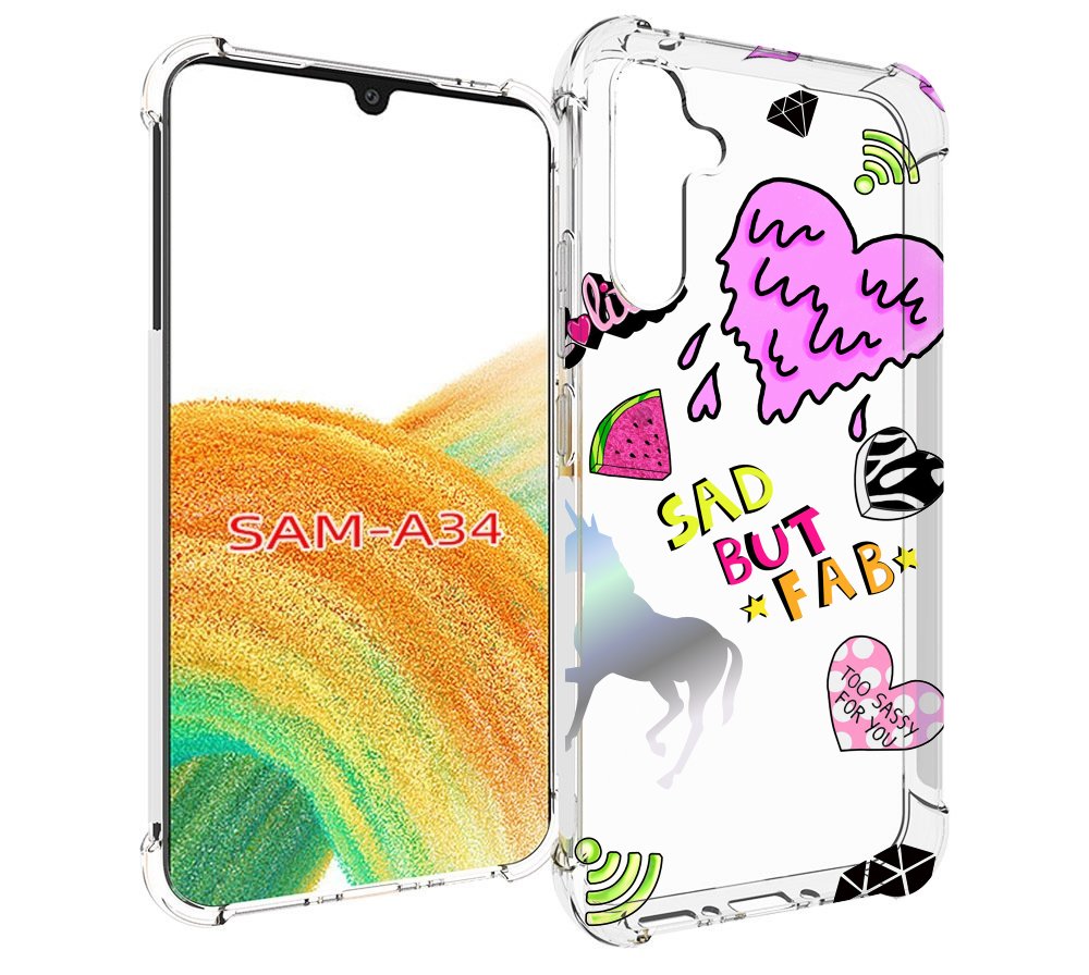 

Чехол MyPads красивые-смайлики для Samsung Galaxy A34, Tocco