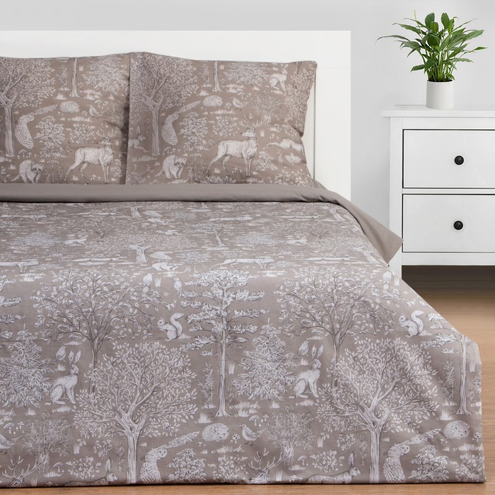 

Постельное бельё Этель 1.5 сп Сказочный лес 143x215 см, 150x214 см, 70x70 см 2 шт, поплин