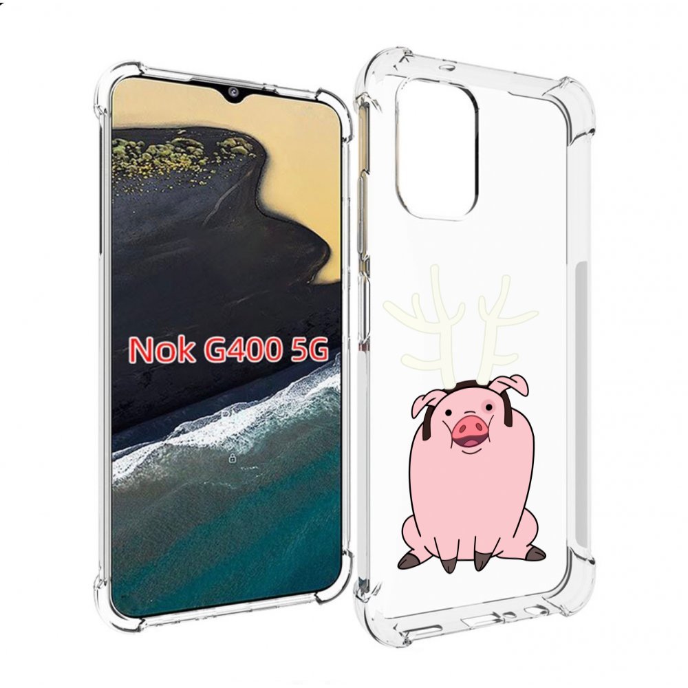 

Чехол MyPads поросенок-с-рогами для Nokia G400 5G, Прозрачный, Tocco