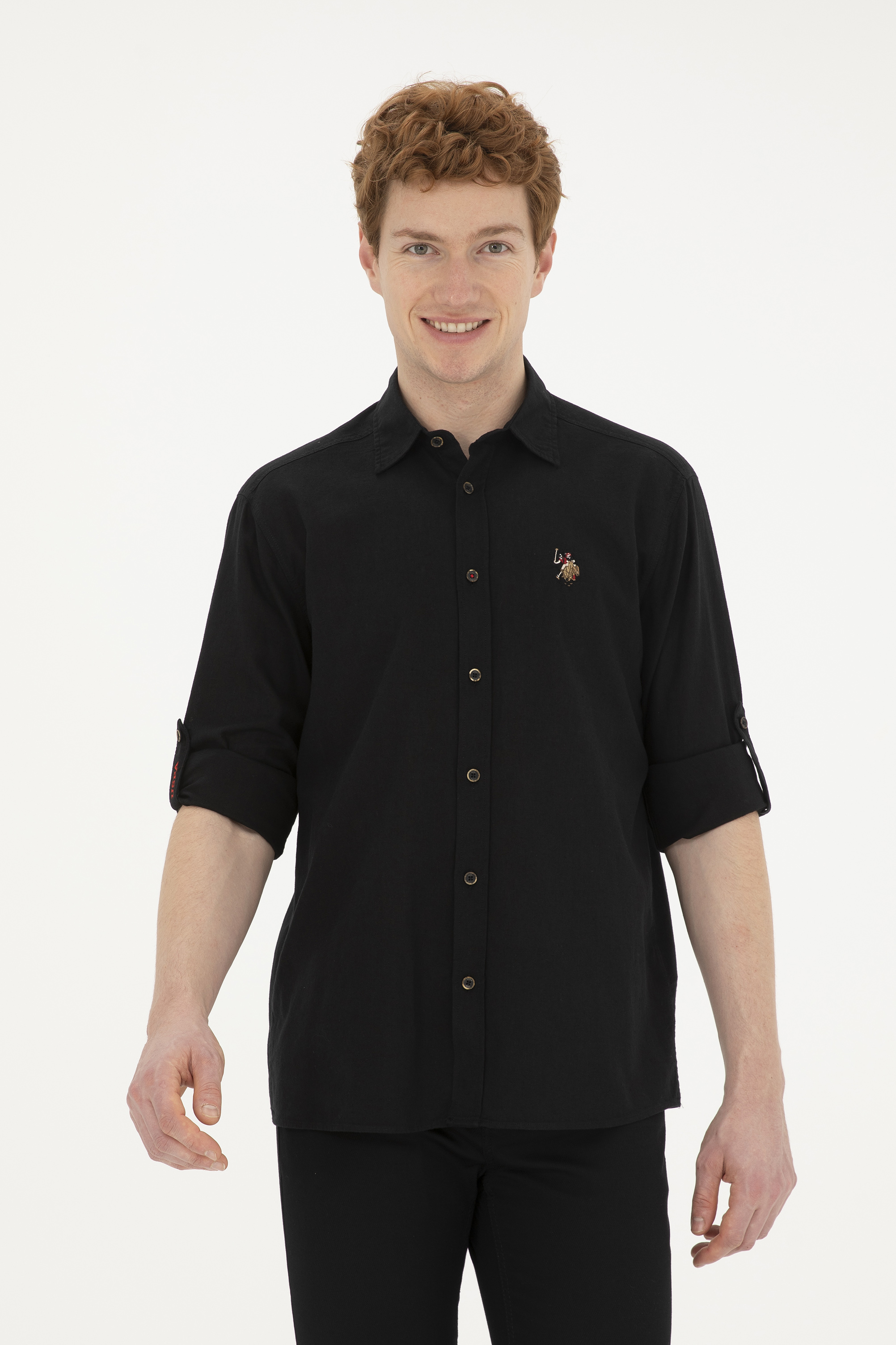 

Рубашка мужская US Polo Assn G081SZ0040ENZO024Y черная M, Черный, G081SZ0040ENZO024Y