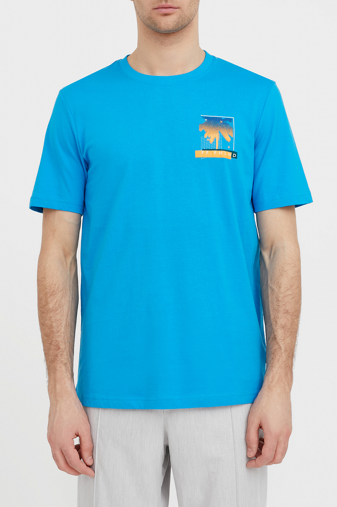 

Футболка мужская S21-24010 Finn Flare синяя 3XL, S21-24010