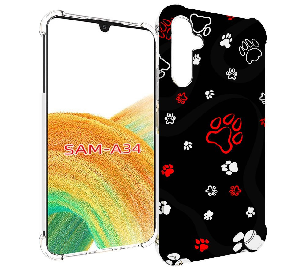 

Чехол MyPads кошачьи-лапки для Samsung Galaxy A34, Tocco