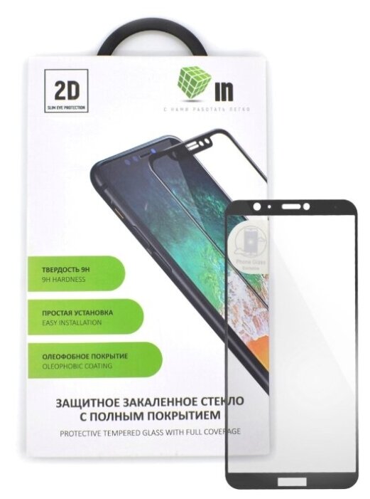 

Защитное стекло 2D INNOVATION для Huawei P smart Full Glue/Full Screen, черное