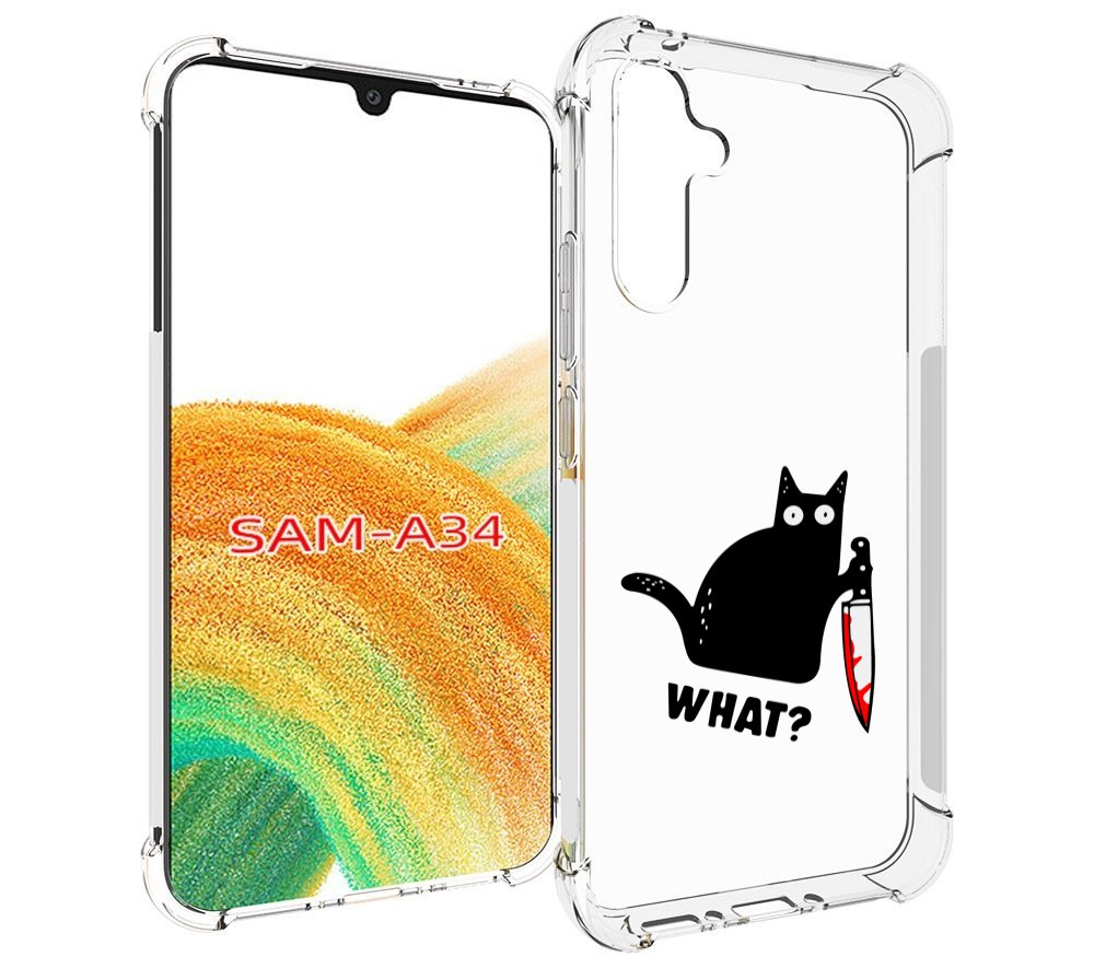 

Чехол MyPads котик-убийца для Samsung Galaxy A34, Tocco