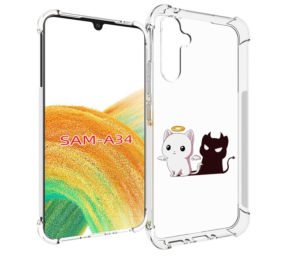 

Чехол MyPads котик-с-злой-тенью для Samsung Galaxy A34, Tocco