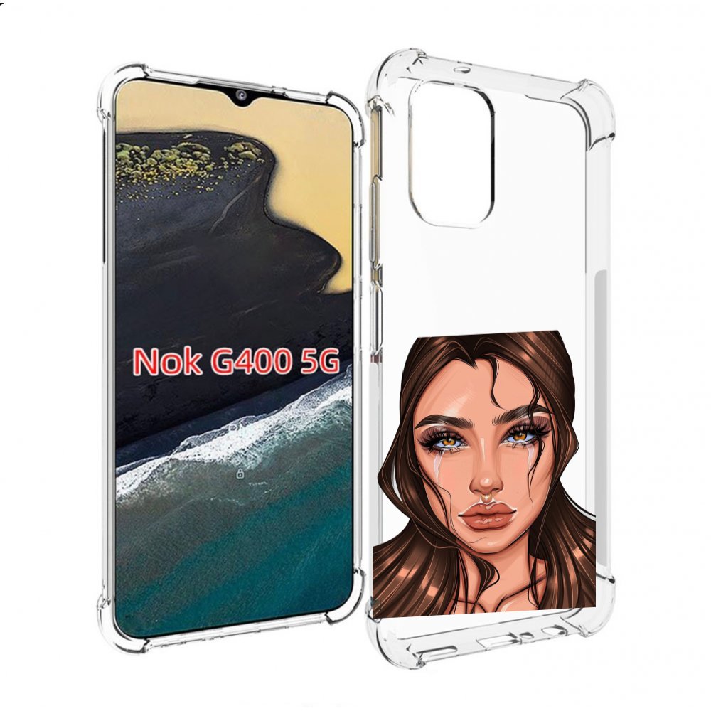 

Чехол MyPads плачущая-девушка женский для Nokia G400 5G, Прозрачный, Tocco