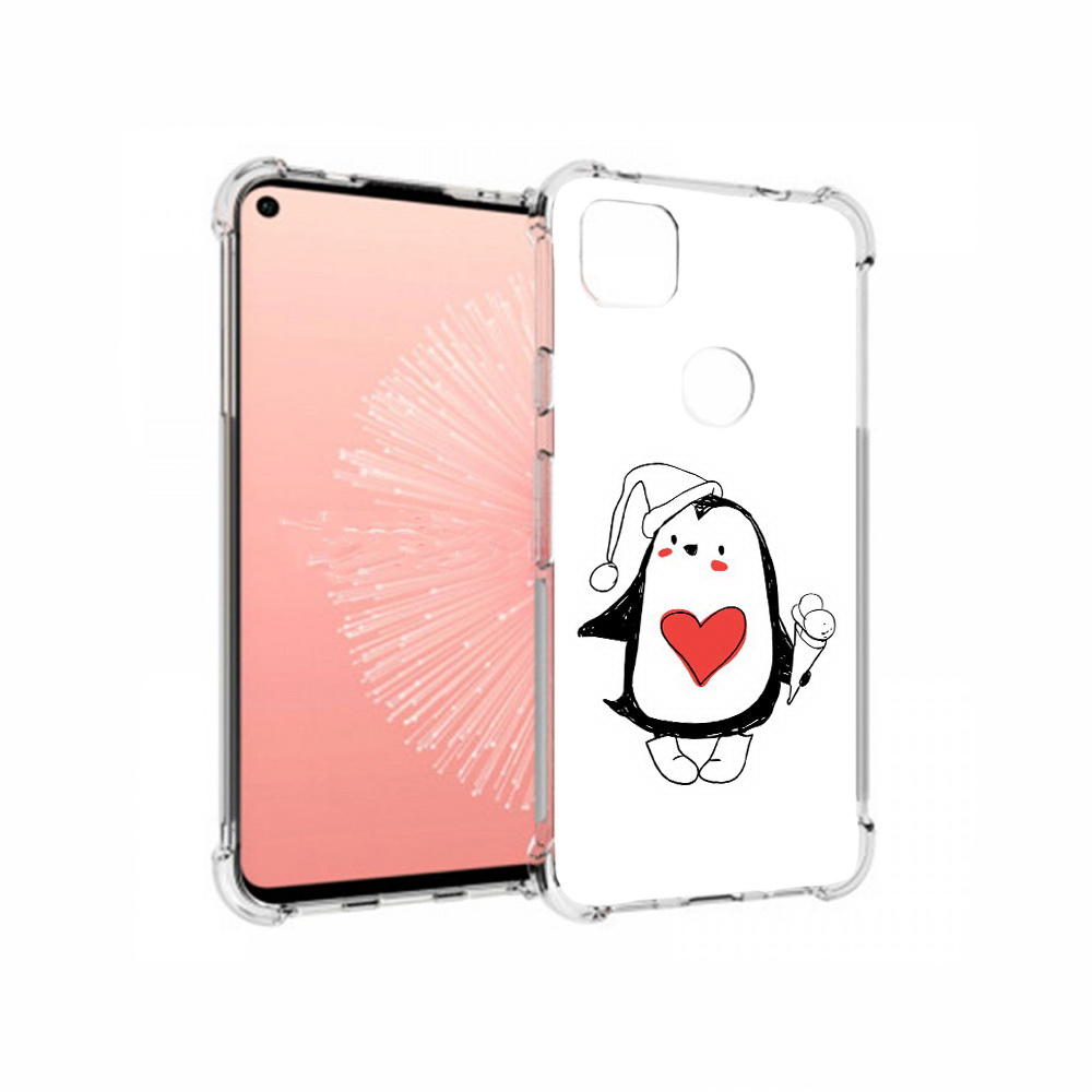 

Чехол MyPads Tocco для Google Pixel 4A Пингвин с мороженым, Прозрачный, Tocco