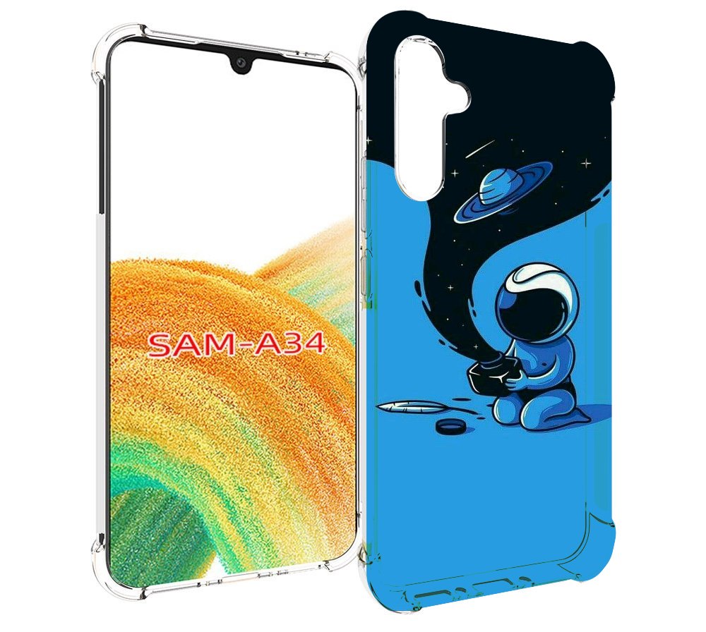 

Чехол MyPads космос из черной краски для Samsung Galaxy A34, Tocco