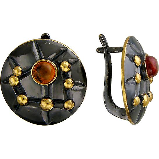 

Серьги женские из серебра Эстет 51С451336ПЧ, янтарь, 51С451336ПЧ