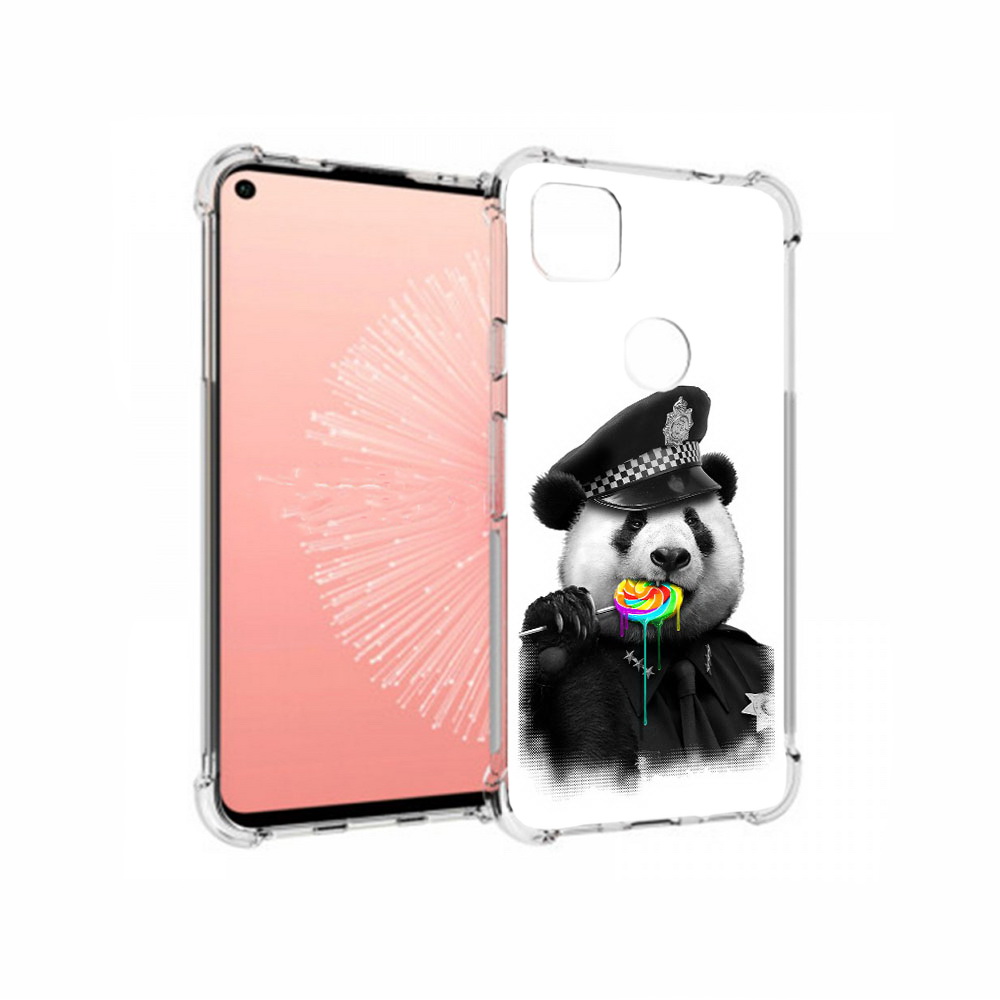 

Чехол MyPads Tocco для Google Pixel 4A Панда полиция, Прозрачный, Tocco