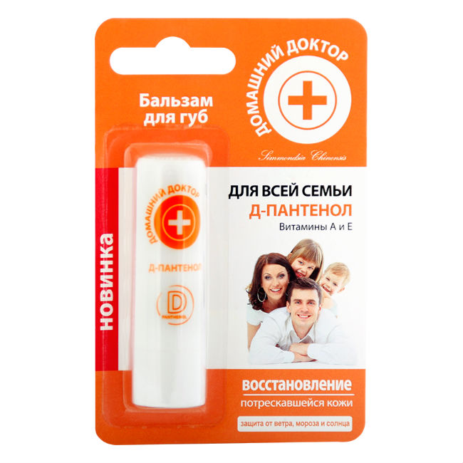 

Бальзам для губ Домашний Доктор с д-пантенолом для всей семьи 3,6 г