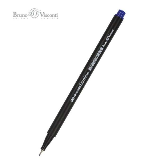 Ручка капиллярная BrunoVisconti Slimline FINELINER 0.36 мм, синяя (2 шт.)