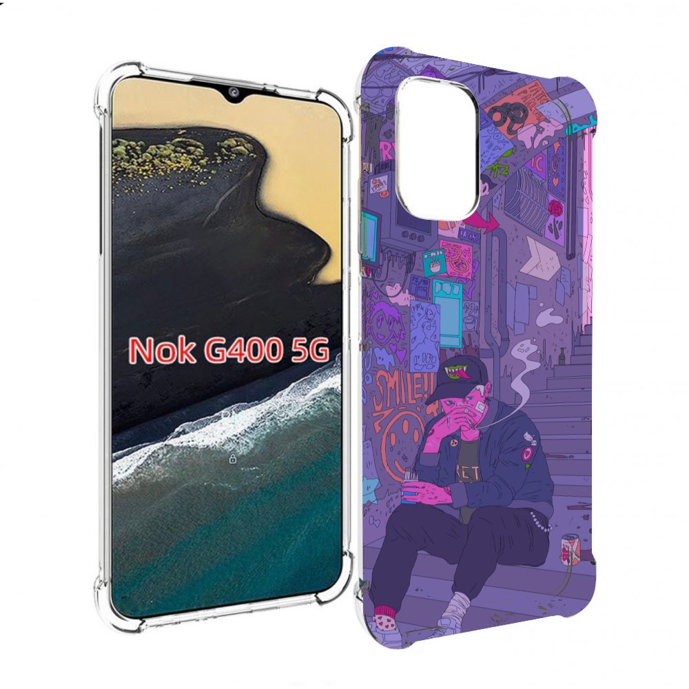 

Чехол MyPads парень в подъезде мультик для Nokia G400 5G, Прозрачный, Tocco