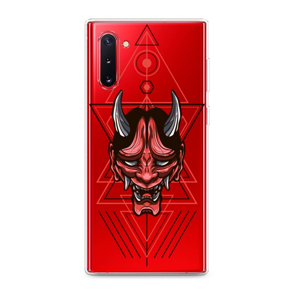 

Чехол на Samsung Galaxy Note 10 "Hanya Oni mask", Серый;красный;черный, 28650-4