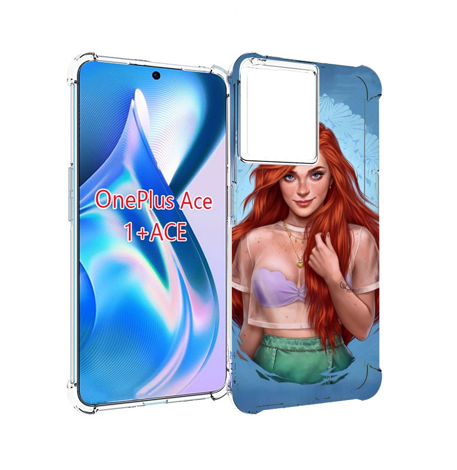 

Чехол MyPads девушка-в-голубом-фоне женский для OnePlus Ace, Прозрачный, Tocco