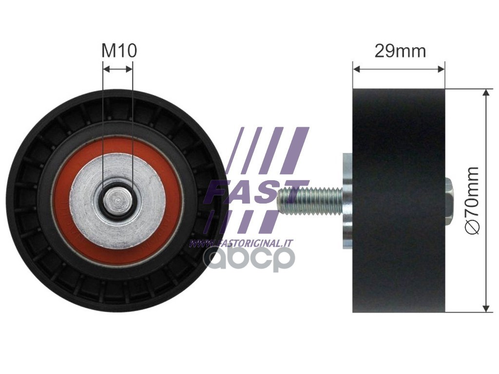 FAST 'FT44575 Ролик руч.ремня IVECO DAILY 2006 => РОЛИК 2.3JTD 1шт