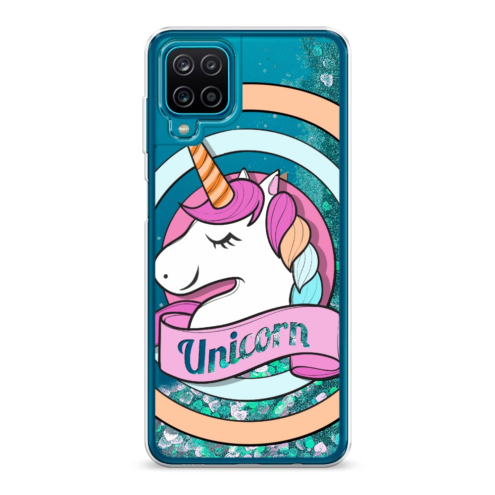 

Жидкий чехол с блестками "Unicorn зефирный" на Samsung Galaxy A12, 2101695-1