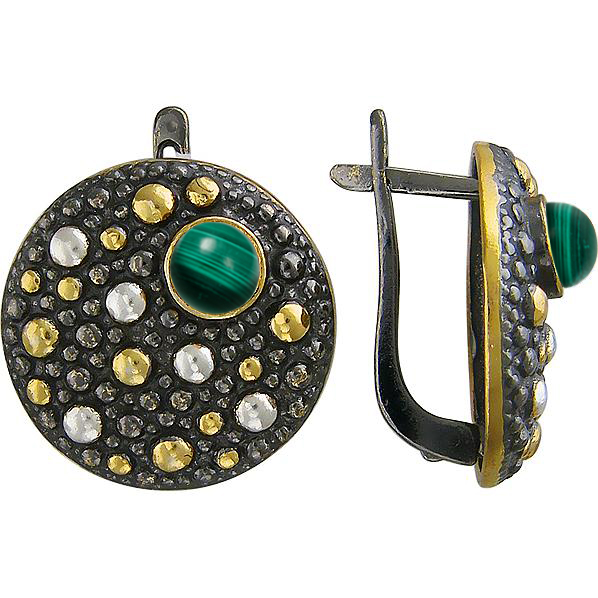 

Серьги женские из серебра Эстет 51С451330ПЧ, малахит, 51С451330ПЧ