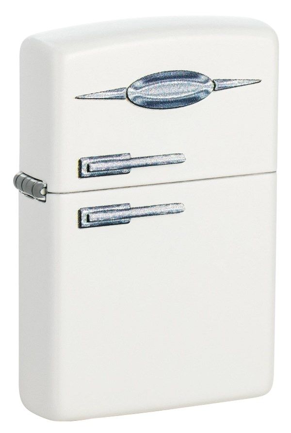 

Зажигалка ZIPPO Retro Fridge Design с покрытием White Matte, латунь/сталь, серебристая, Белый;серый, Retro Fridge Design