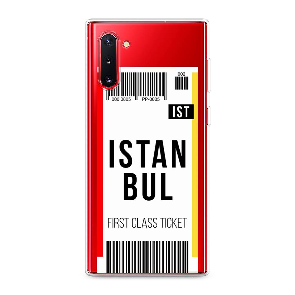 

Чехол на Samsung Galaxy Note 10 "Билет в Стамбул", Белый;черный;красный, 28650-6