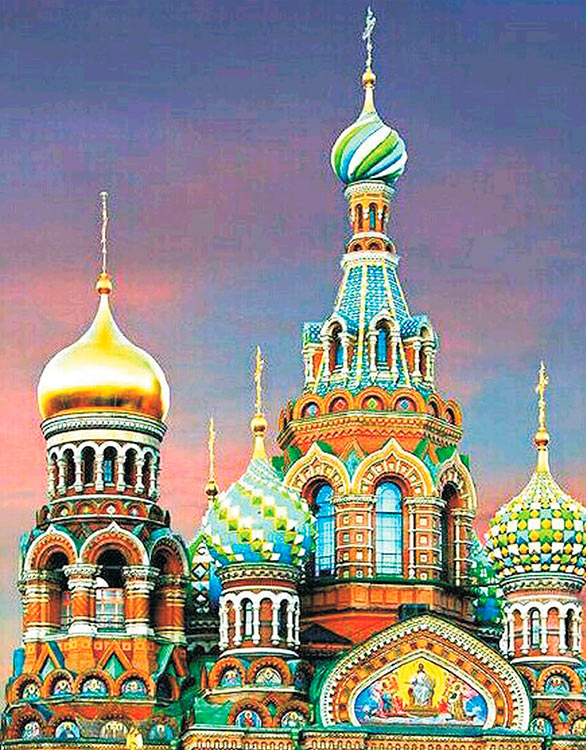 

Алмазная вышивка Цветной «Храм Спаса на крови»