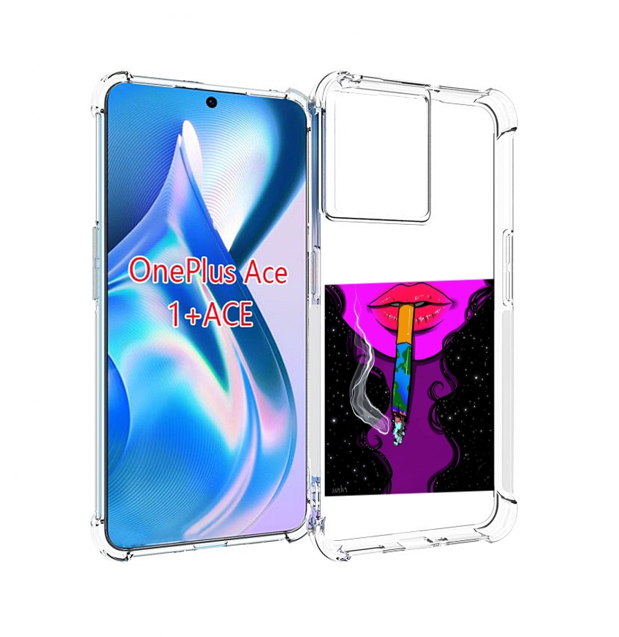 

Чехол MyPads девушка курит землю женский для OnePlus Ace, Прозрачный, Tocco